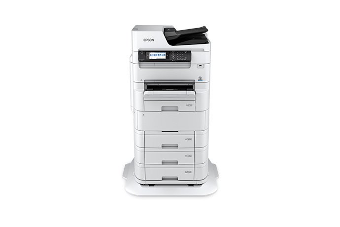 Epson WorkForce Pro WF-C879R configured with optional paper trays