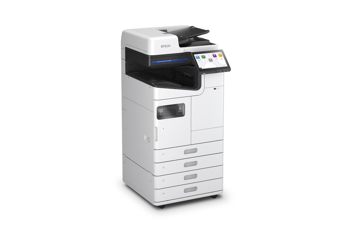 Angled view of the Epson WorkForce Enterprise AM-M5500
